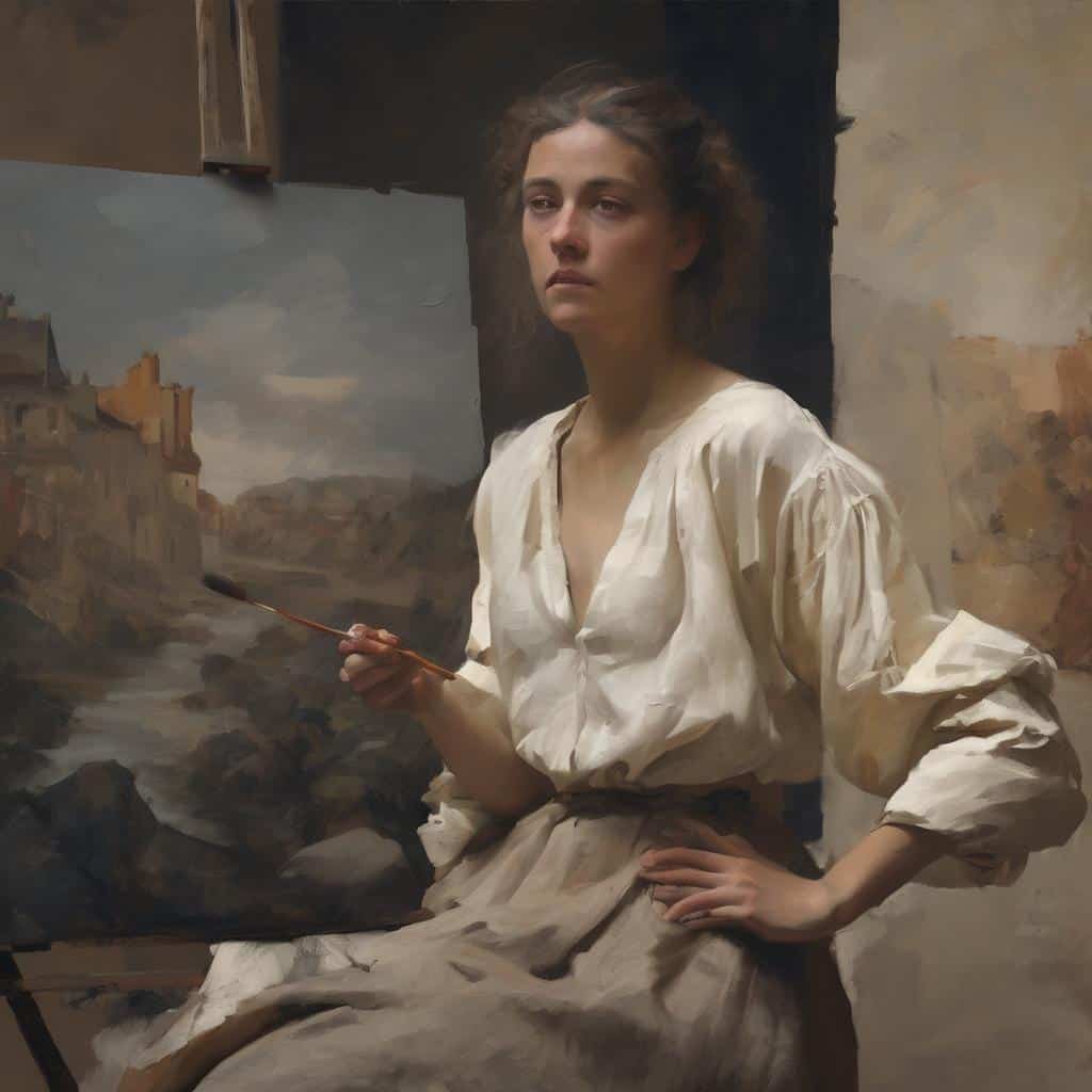 Ουάσιγκτον, ζωγράφος σε στούντιο, έργο τέχνης, ιστορικό θέμα, τέχνη της παραδοσιακής χειροτεχνίας.